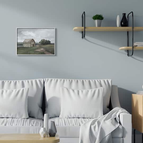 Stupell Industries Cloudy Barn Wall Art in Frame